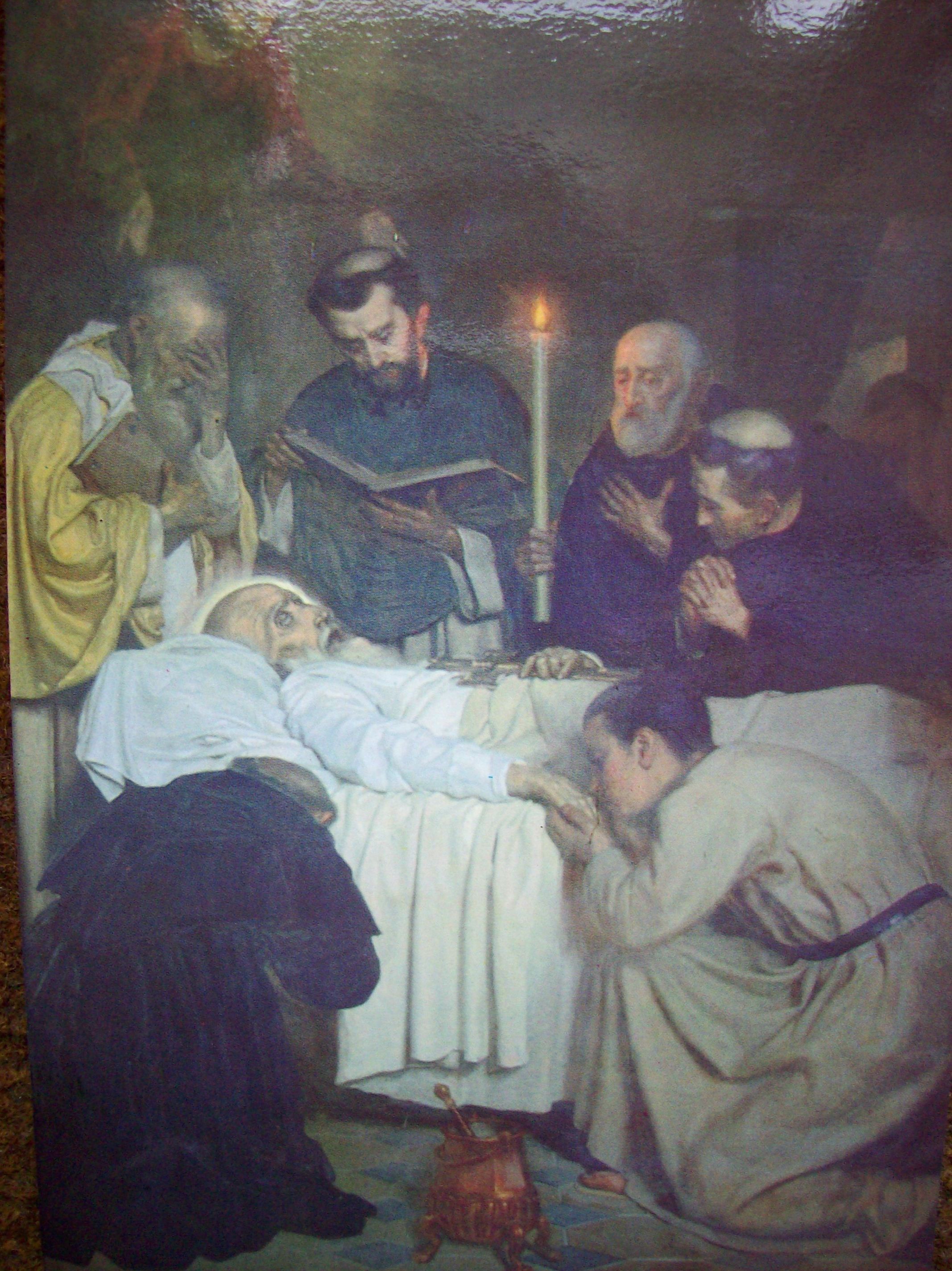 úmrtí sv.Augustina v cele kláštera v Hippo Regio 
